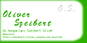 oliver szeibert business card