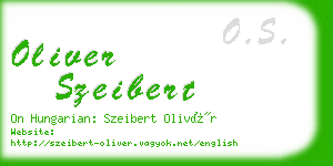 oliver szeibert business card